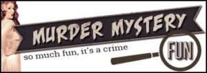 This is the website logo for Murder Mystery Fun