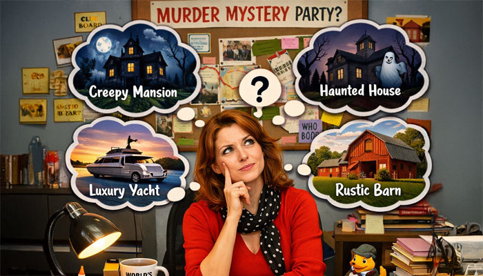 Where’s the best place to have a murder mystery party?